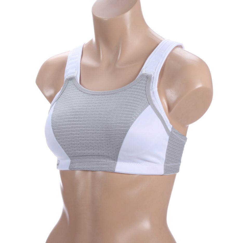 1166 Double Layer Wireless Adjustable Control Sport Bra - Grey and Whi –  Purple Cactus Lingerie