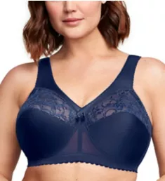 Magic Lift Full Figure Wireless Support Bra Blue 46B