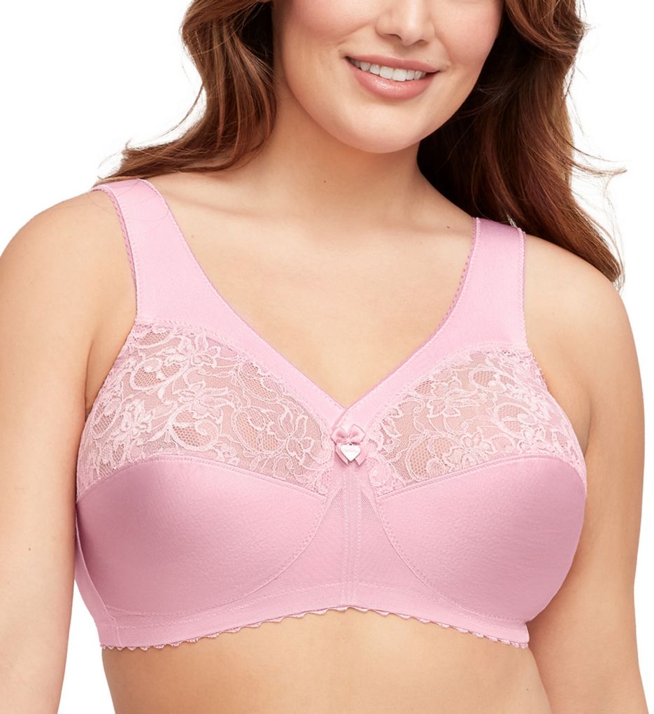 Glamorise : Glamorise 1000 Magic Lift Full Figure Wireless Support Bra (Cameo Pink 56J)