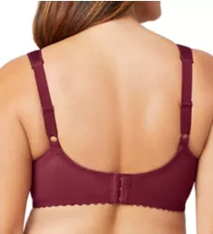 Magic Lift Full Figure Wireless Support Bra Burgundy 36B