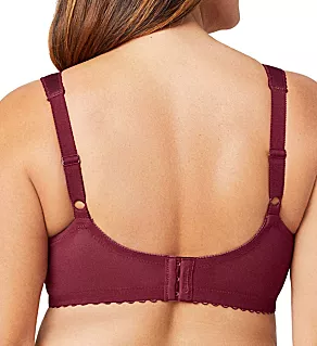 Magic Lift Full Figure Wireless Support Bra Burgundy 40B
