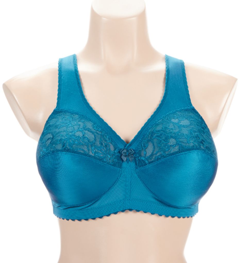 Glamorise Magic Lift Full Figure Wireless Support Bra Dark Teal 52DD  - Image 1