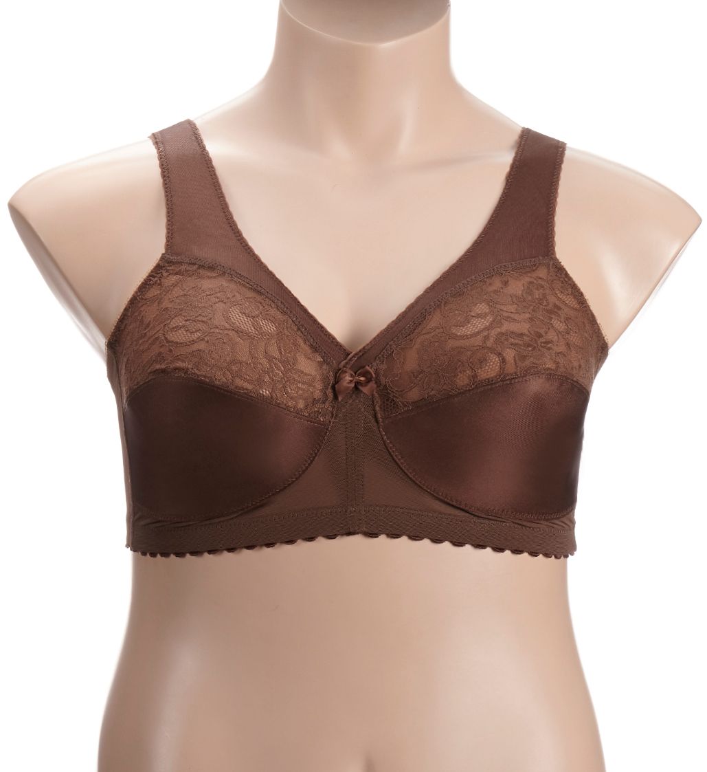 Glamorise Magic Lift Full Figure Wireless Support Bra Mocha 40G  - Image 1