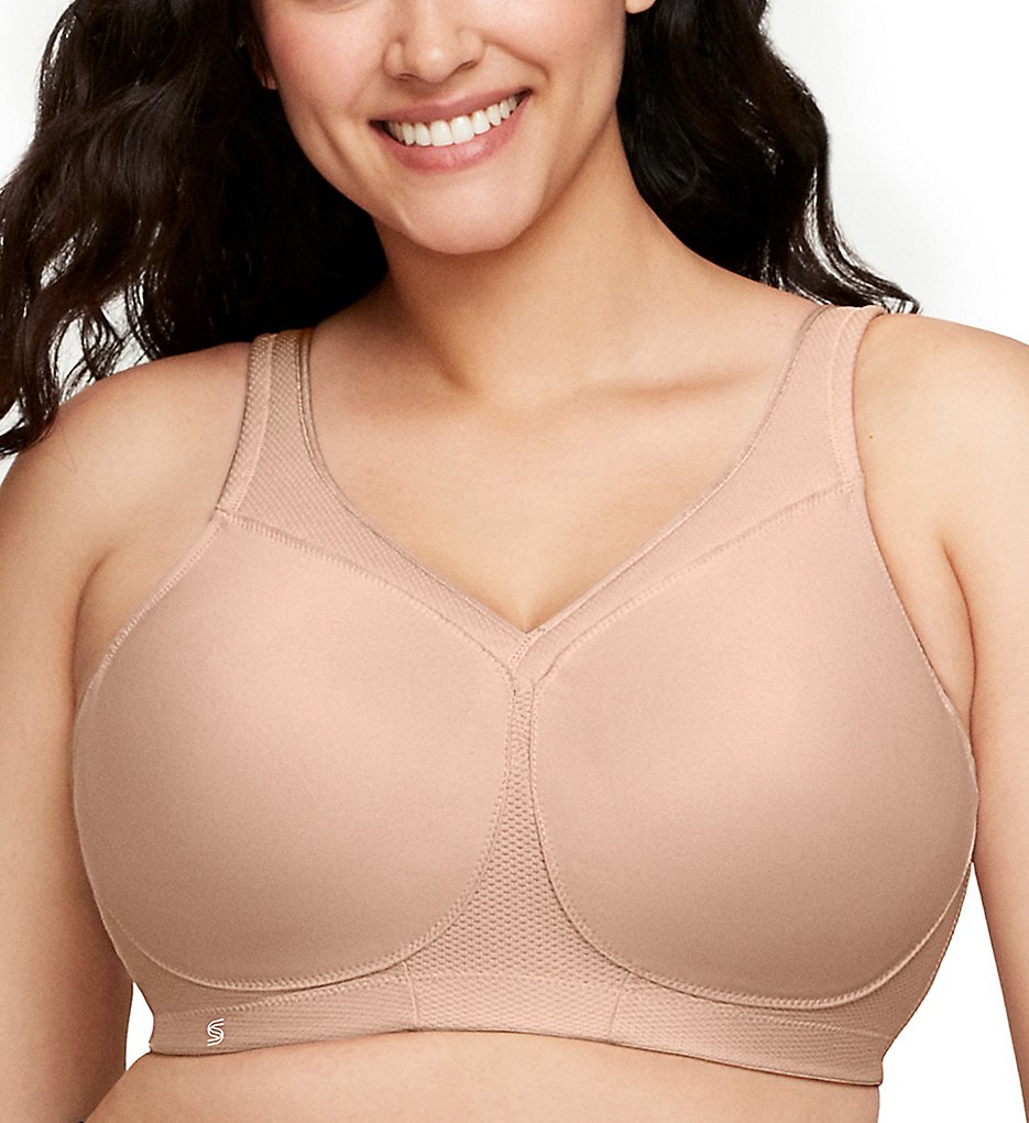 Glamorise 1006 The Ultimate Full Figure Soft Cup Sports Bra (Cafe)