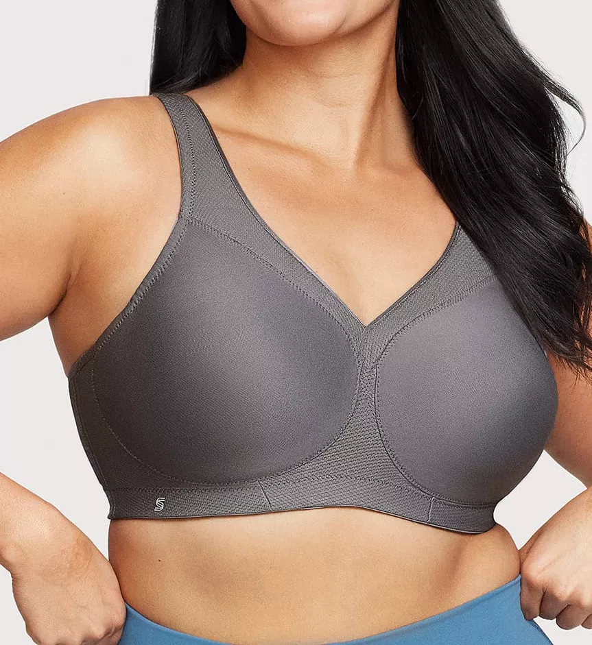 The Ultimate Full Figure Soft Cup Sports Bra charcoal gray 44H