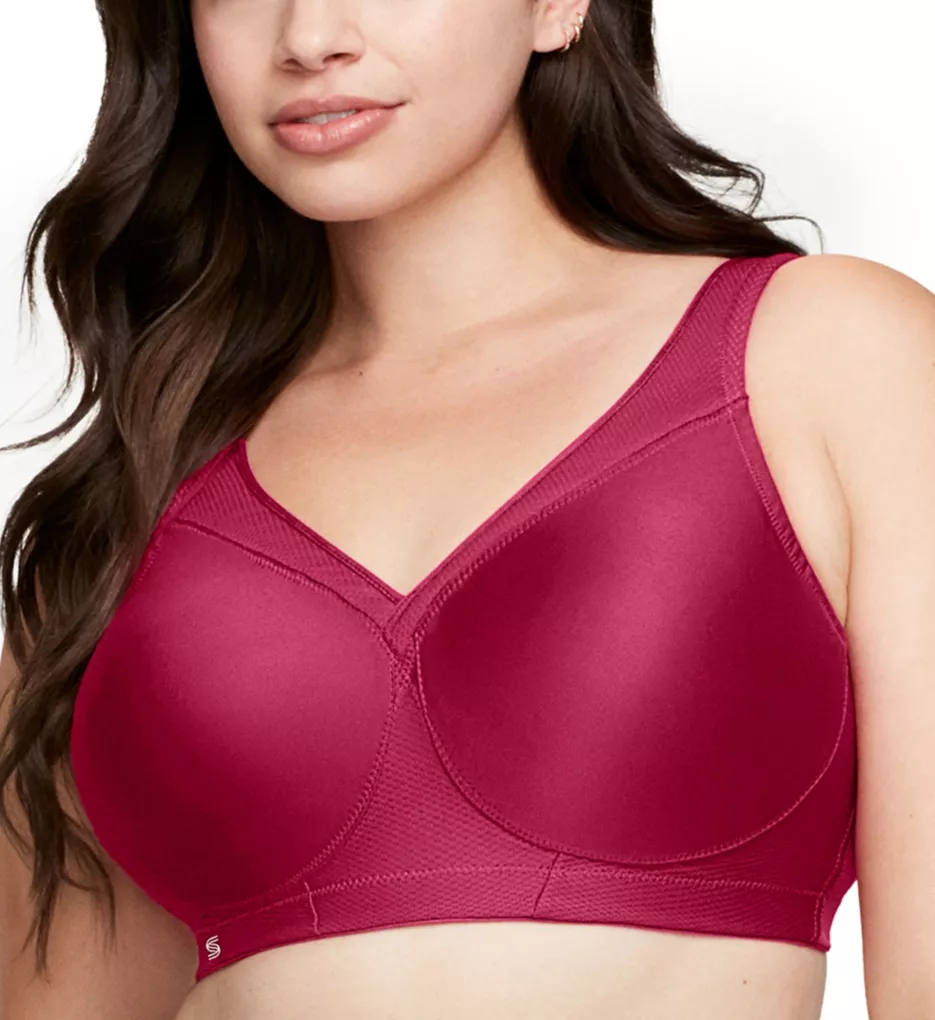 The Ultimate Full Figure Soft Cup Sports Bra Ruby Red 34B