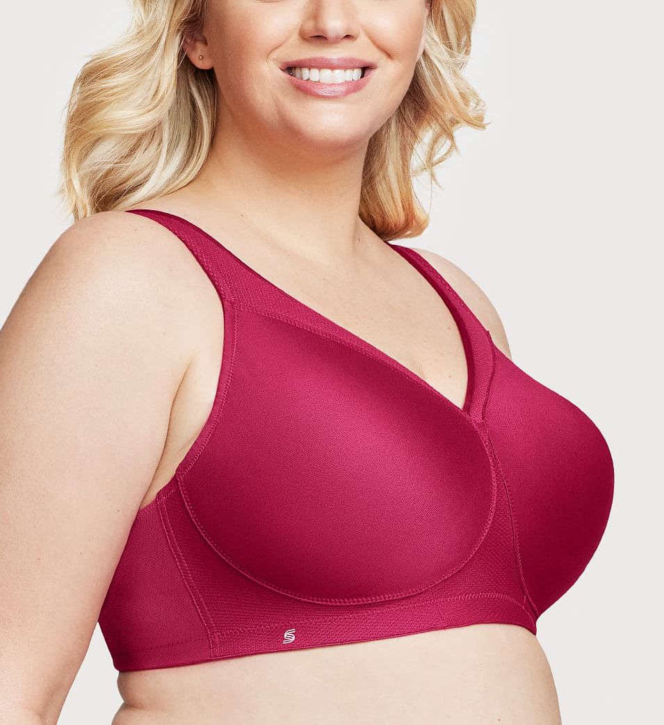 Glamorise The Ultimate Full Figure Soft Cup Sports Bra Ruby Red 50B  - Image 1