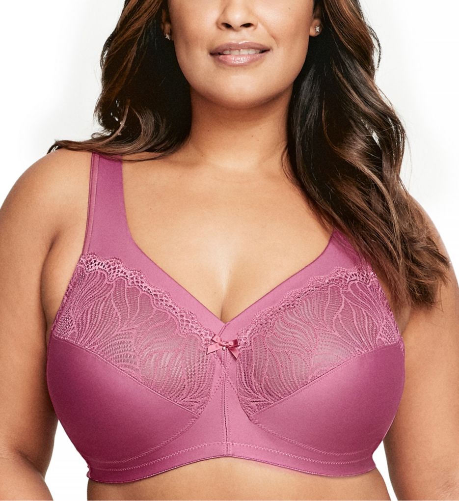 Glamorise Womens Low Cut Wonderwire Lace Underwire Bra 1240 Cappuccino 38dd  : Target