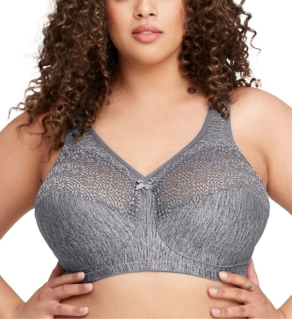 Glamorise : Glamorise 1064 Magic Lift Moisture Control Bra (Grey Heather 50G)