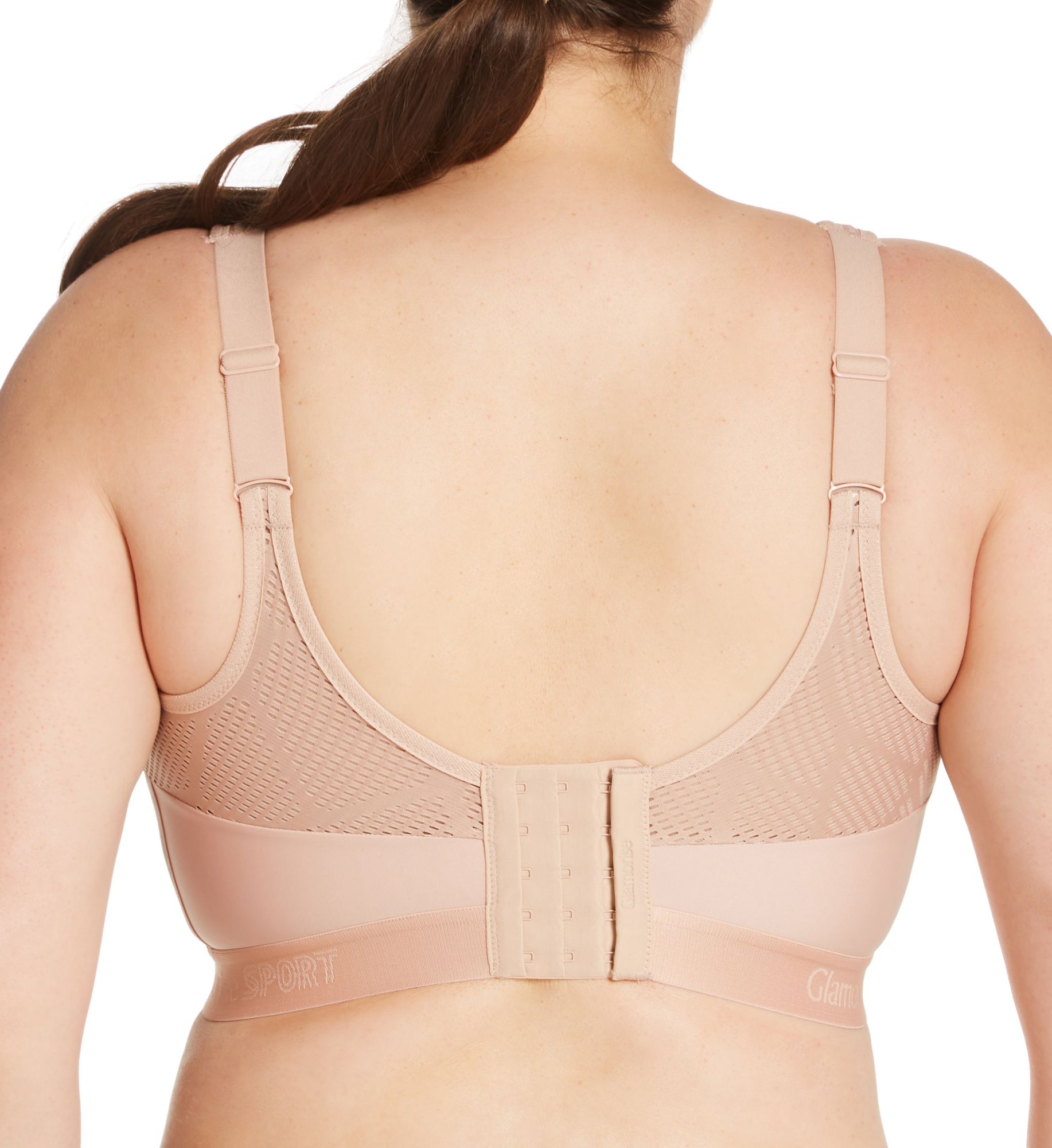 Glamorise No Sweat Mesh Ventilated Wire Free Sports Bra Cafe 44C  - Image 2