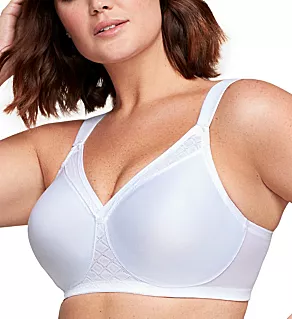 Magic Lift Seamless Unlined Soft Cup Bra White 46C