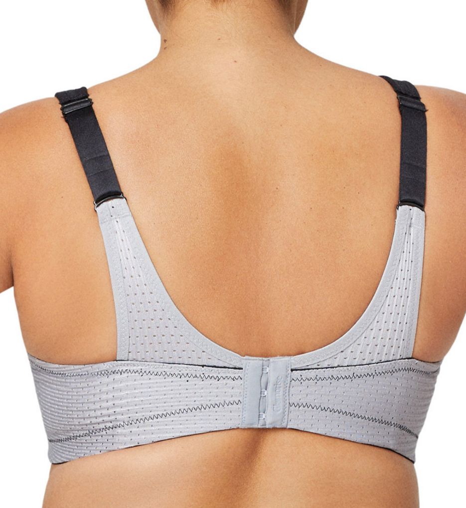 Glamorise Double Layer Custom Control High Impact Sports Bra Black/Grey 44DD  - Image 2
