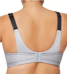 Double Layer Custom Control High Impact Sports Bra Black/Grey 34B