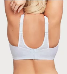 Double Layer Custom Control High Impact Sports Bra White 34B