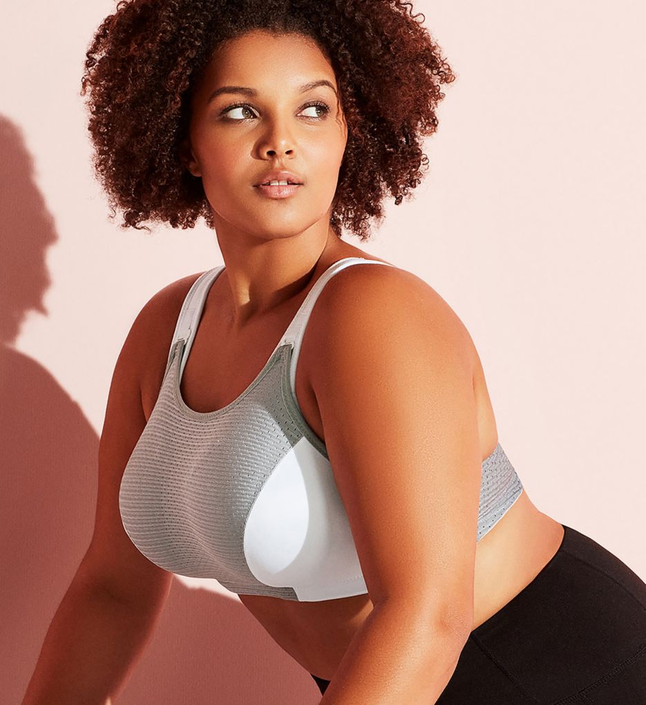 Glamorise Custom Control Wire-free Sports Bra - White