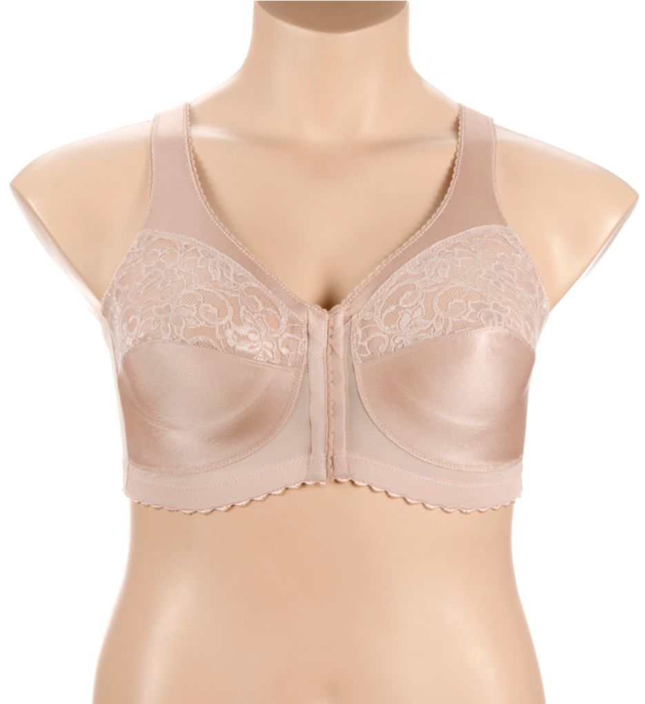 Glamorise Magic Lift Full Figure Front Hook Bra Blush 46DD  - Image 1