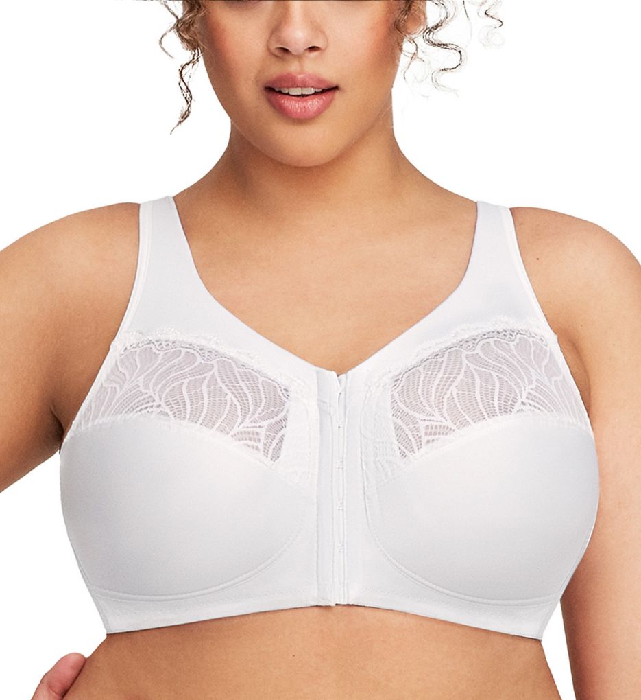 Glamorise : Glamorise 1210 Magic Lift Natural Shape Front-Close Support Bra (White 56I)