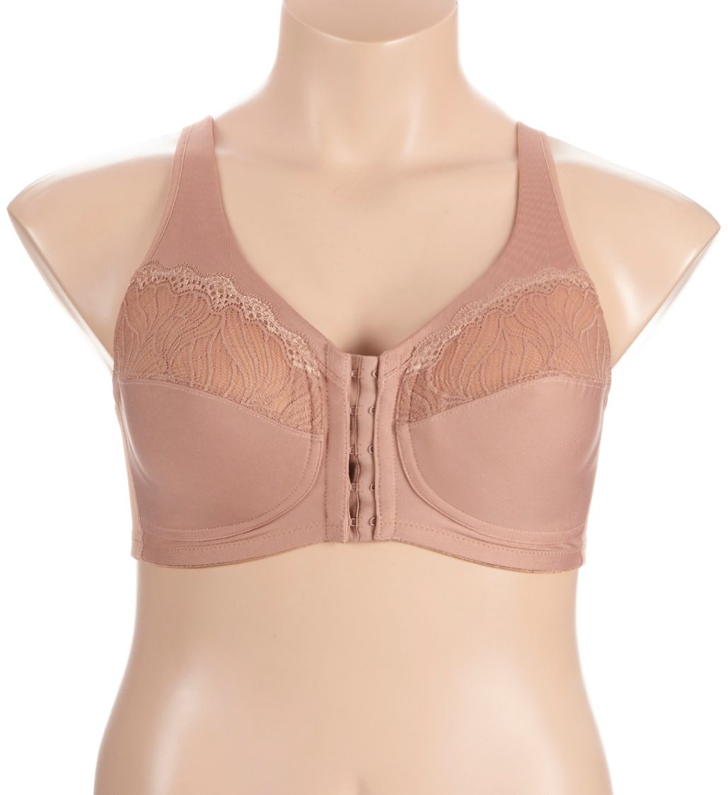 Glamorise Magic Lift Natural Shape Front-Close Support Bra Black 50B  - Image 1