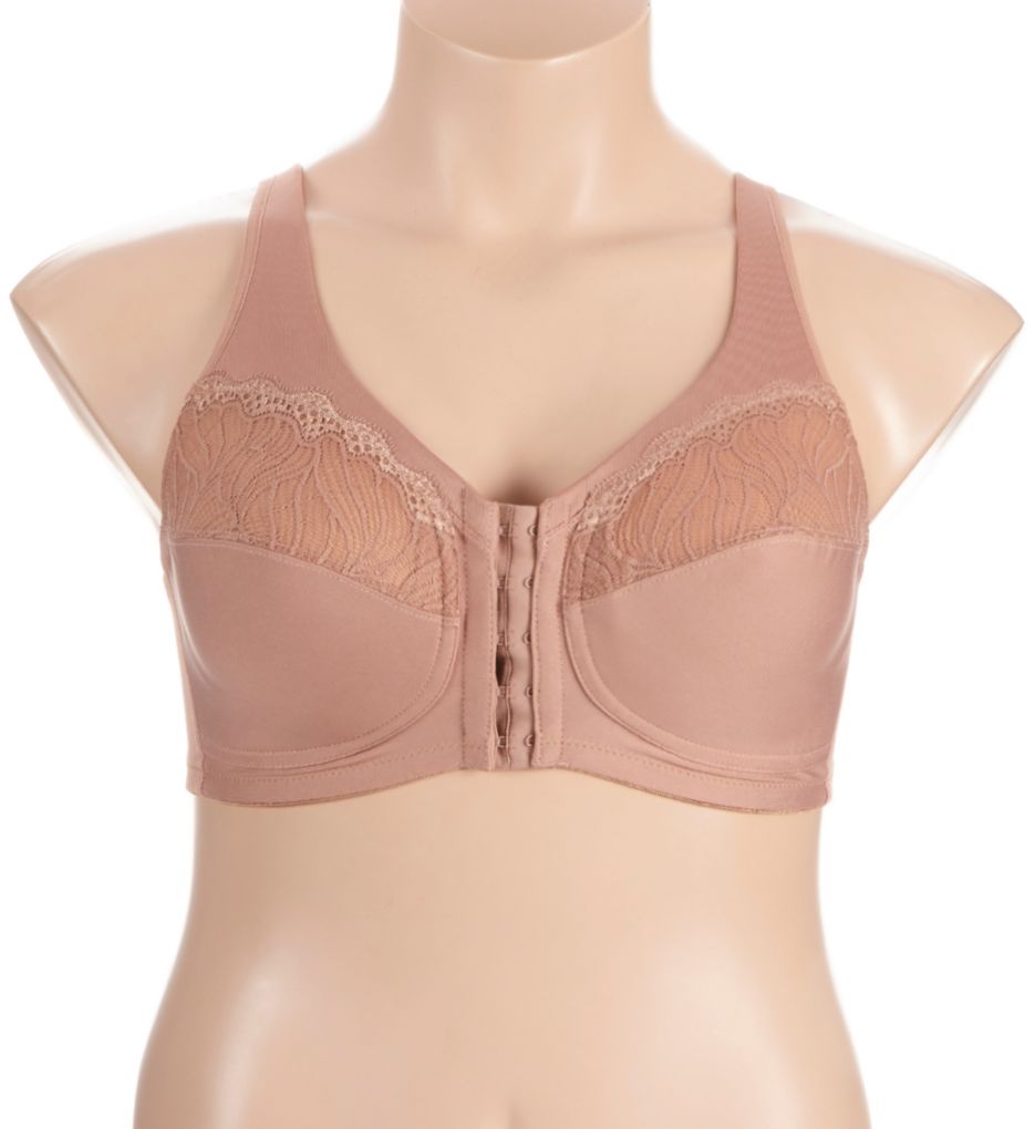 Glamorise Womens MagicLift Natural Shape Front-Closure Wirefree Bra 1210  Cappuccino 42H