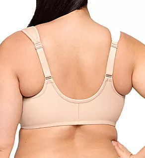 Front-Closure Cotton WonderWire Bra Cafe 34B