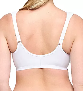 Front-Closure Cotton WonderWire Bra White 34B