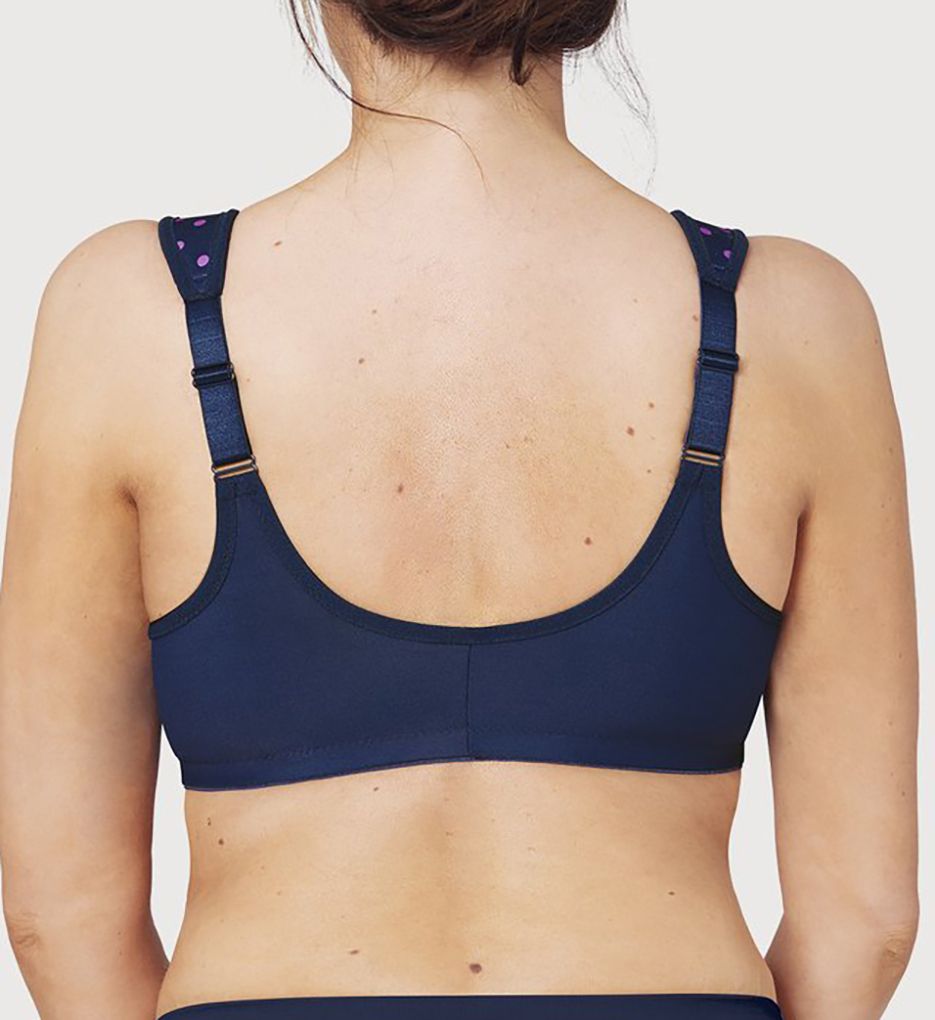 Glamorise Wonderwire Front Closure Bra Navy Print 40B  - Image 2