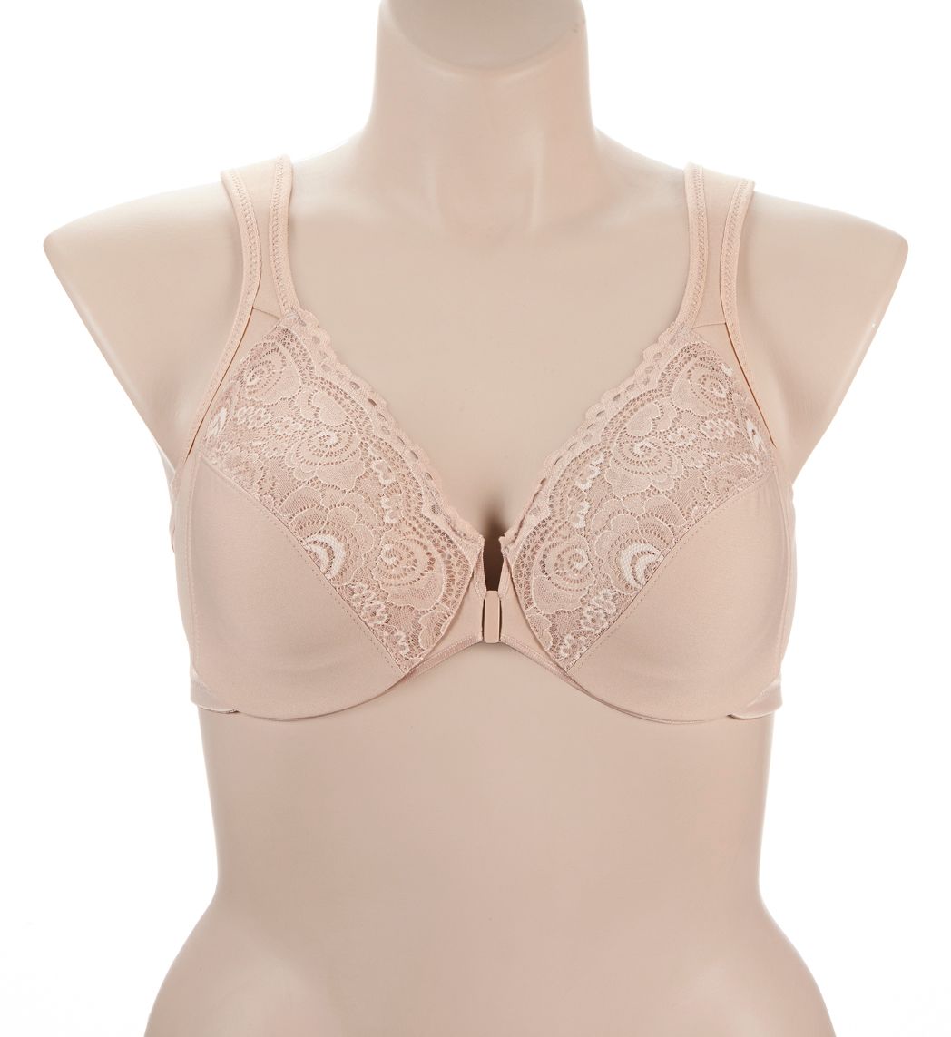 Glamorise Wonderwire Front Closure Bra Cafe 44B  - Image 1