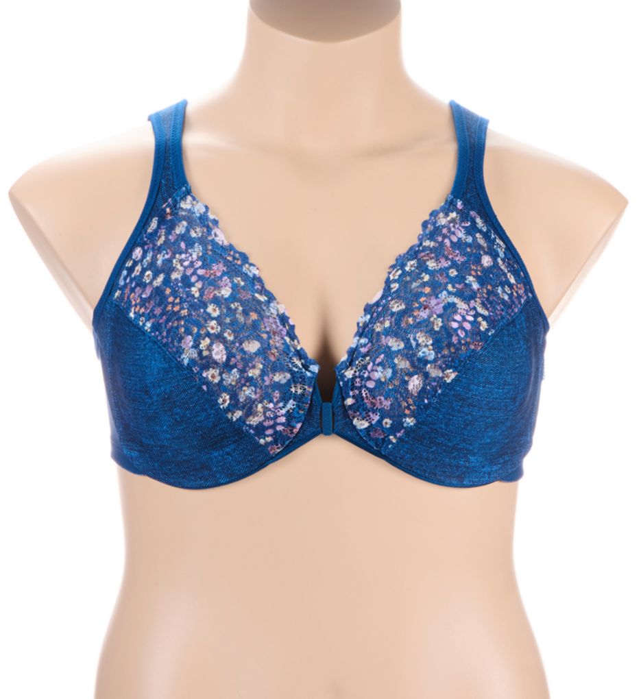 Glamorise Wonderwire Front Closure Bra Dark Denim 44D  - Image 1