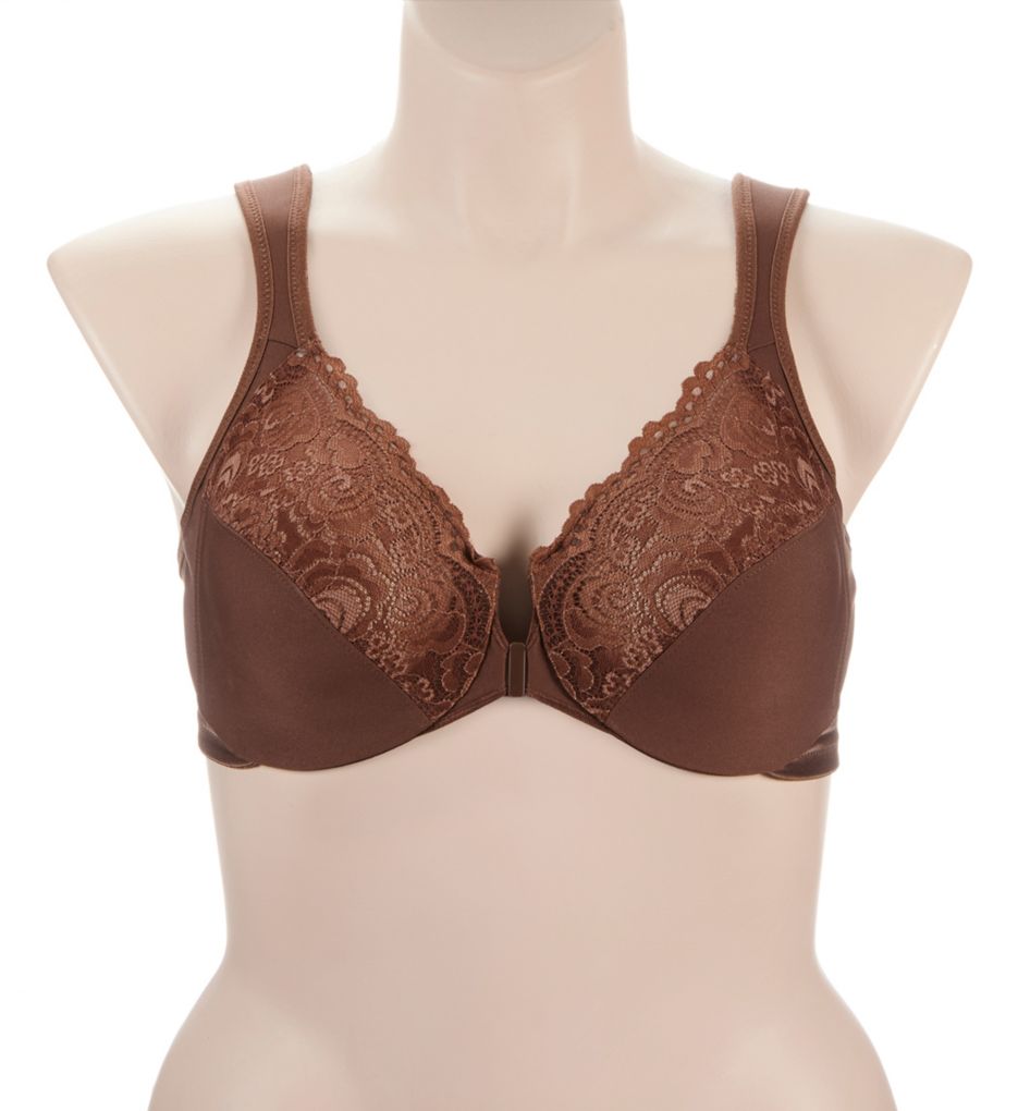 Glamorise Wonderwire Front Closure Bra Mocha 44DD  - Image 1
