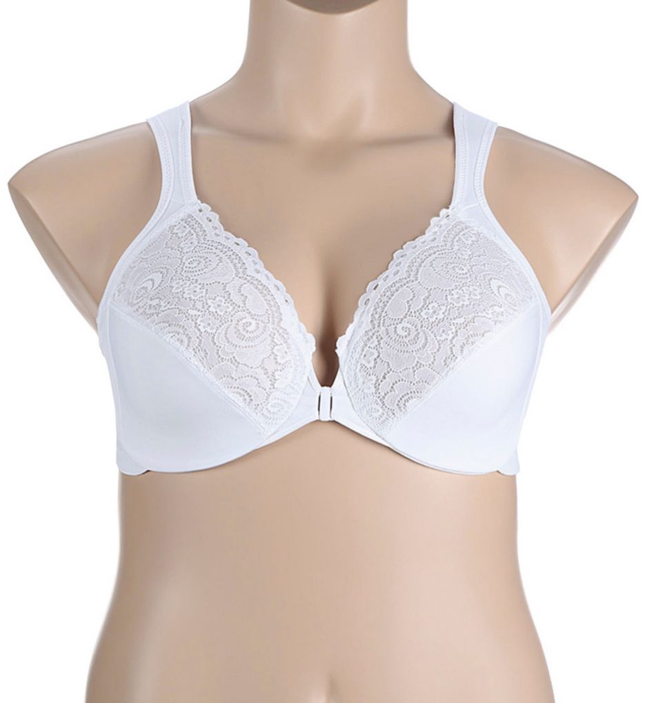 Glamorise Wonderwire Front Closure Bra White 50C  - Image 1