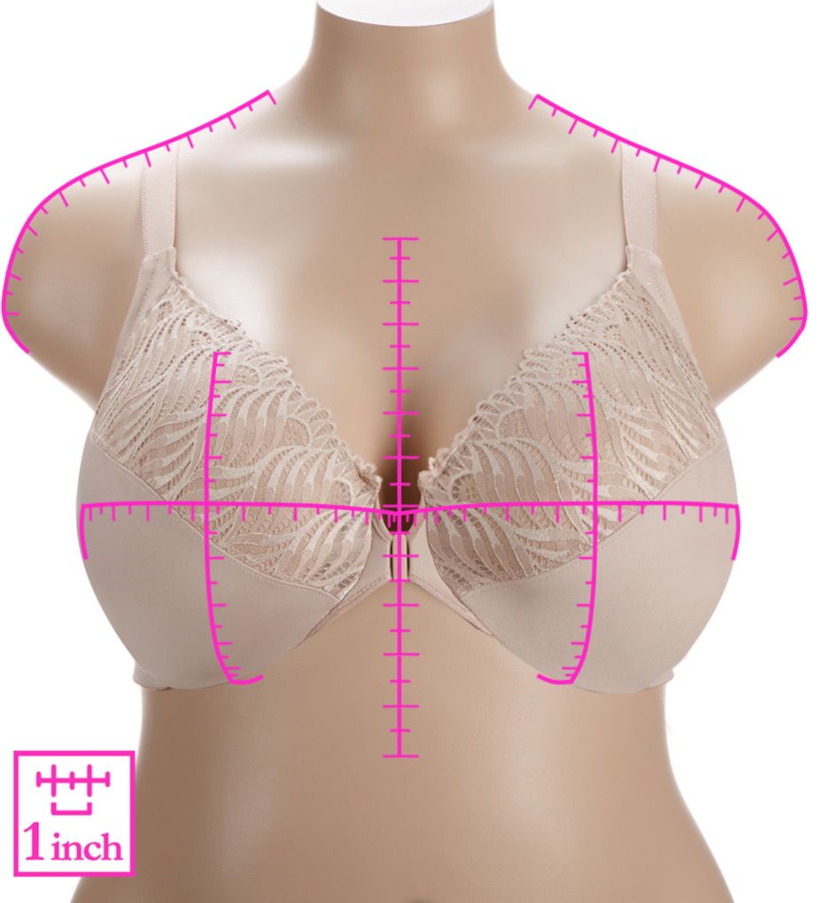 Glamorise Womens Front-closure T-back Wonderwire Underwire Bra 1246 Pink  Blush 36d : Target