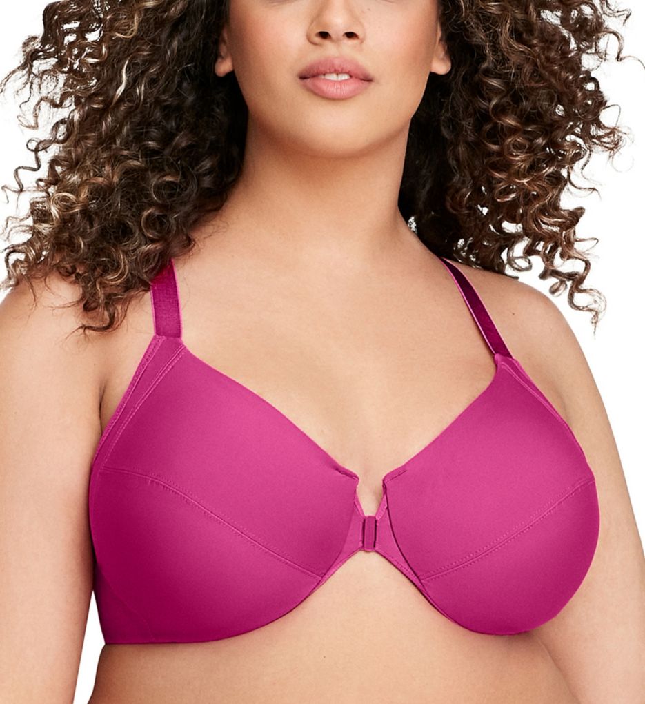 Glamorise (2566463): Glamorise 1247 Front Close Back Smoothing Wonderwire Bra (Berry 48H)