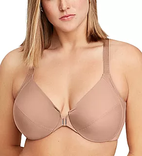 Front Close Back Smoothing Wonderwire Bra Cappuccino 34C