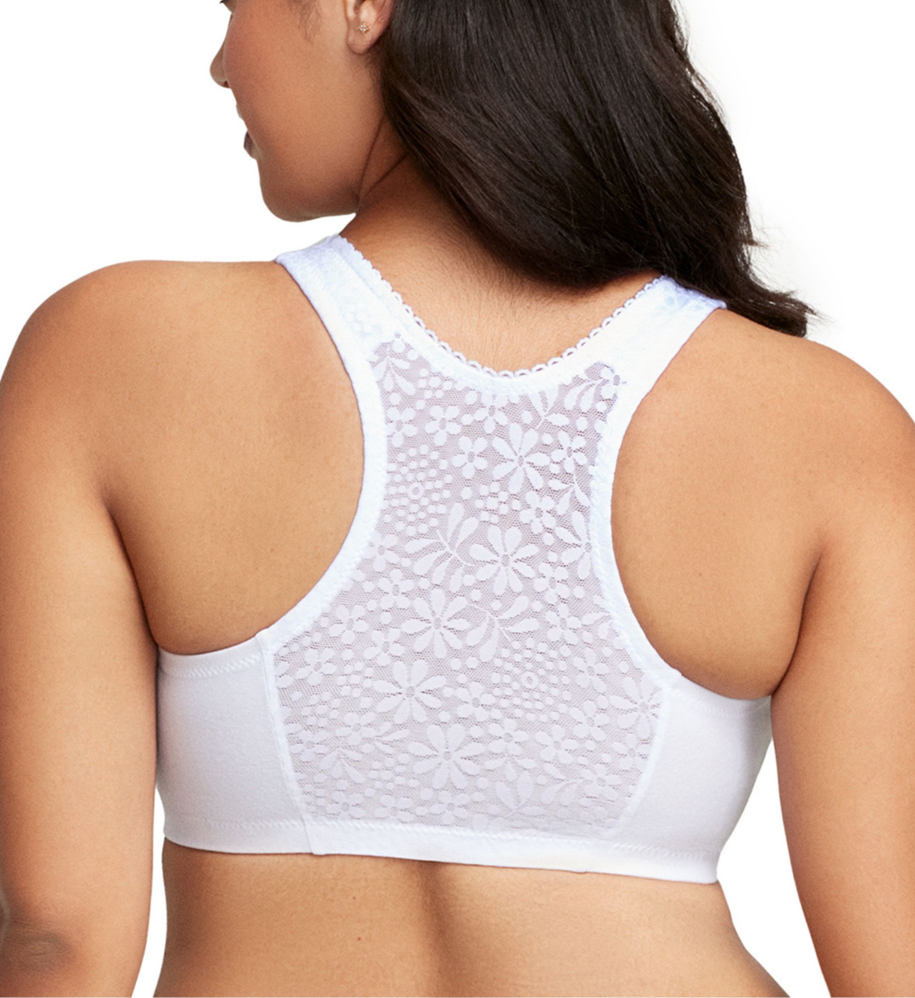 Glamorise Complete Comfort Cotton T-Back Bra White 38 G/H  - Image 2