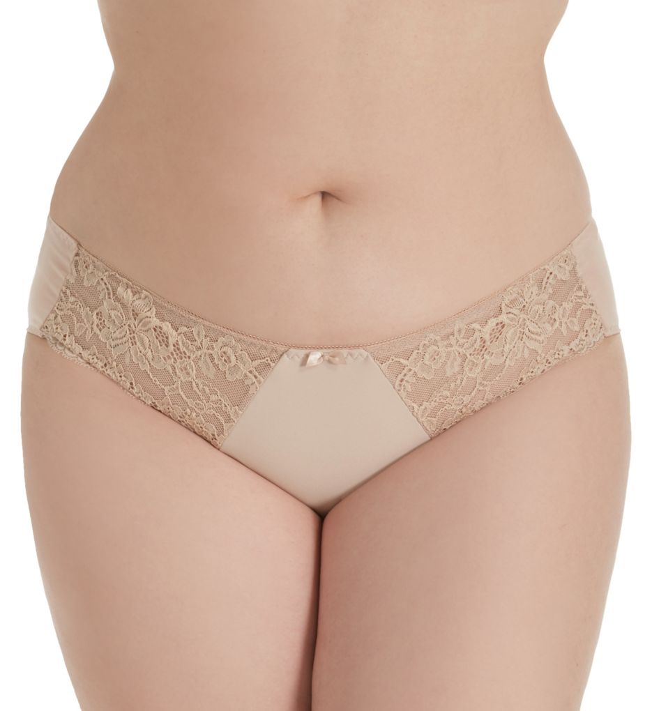 Mesh Insert Brief Panty Nude 2X by Rhonda Shear