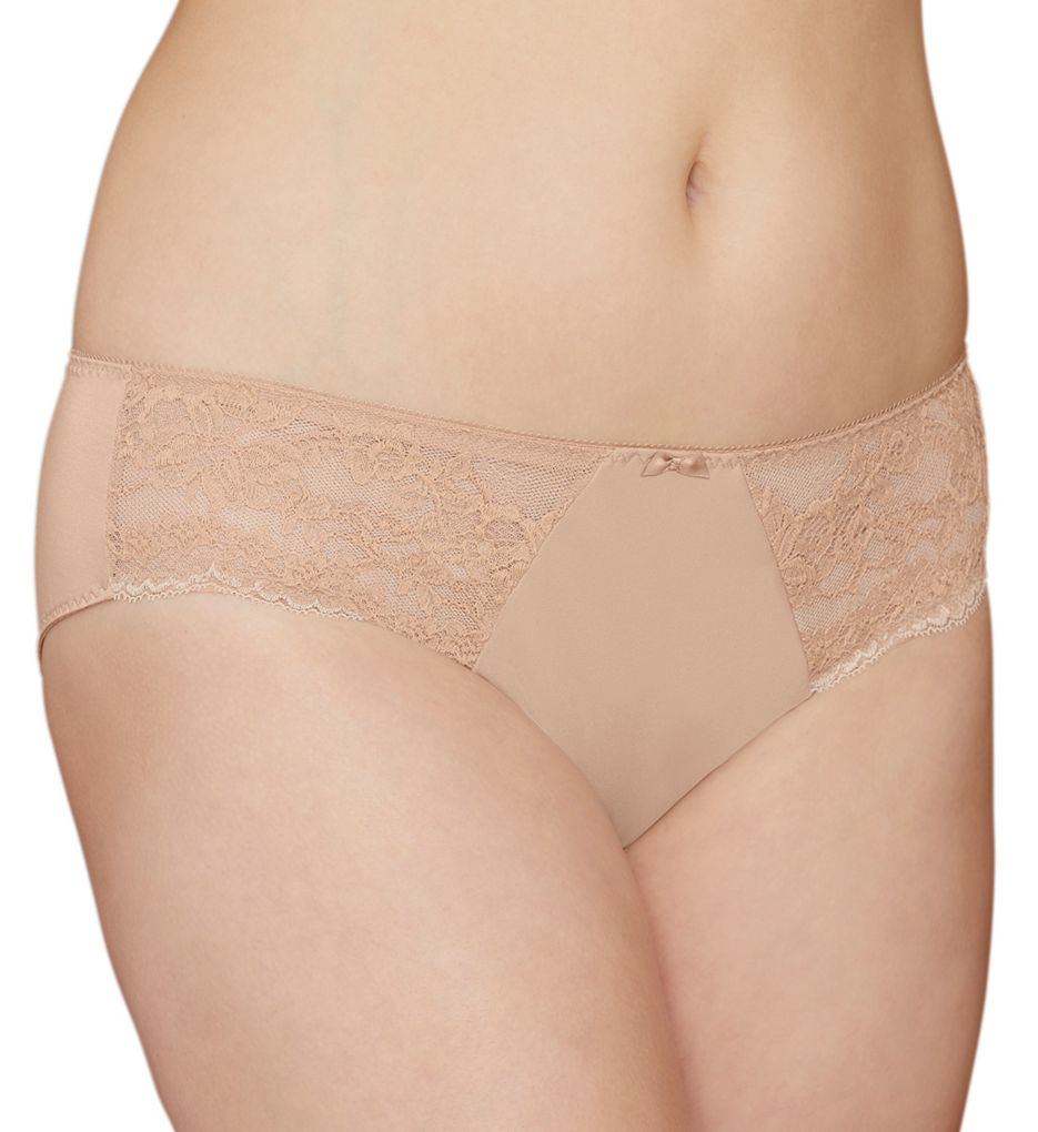 Mesh Insert Brief Panty Nude 2X by Rhonda Shear