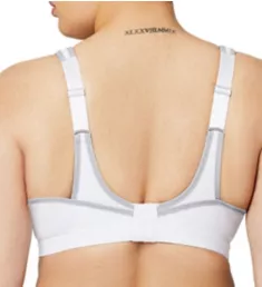 Underwire High Impact Sports Bra White/Grey 32D