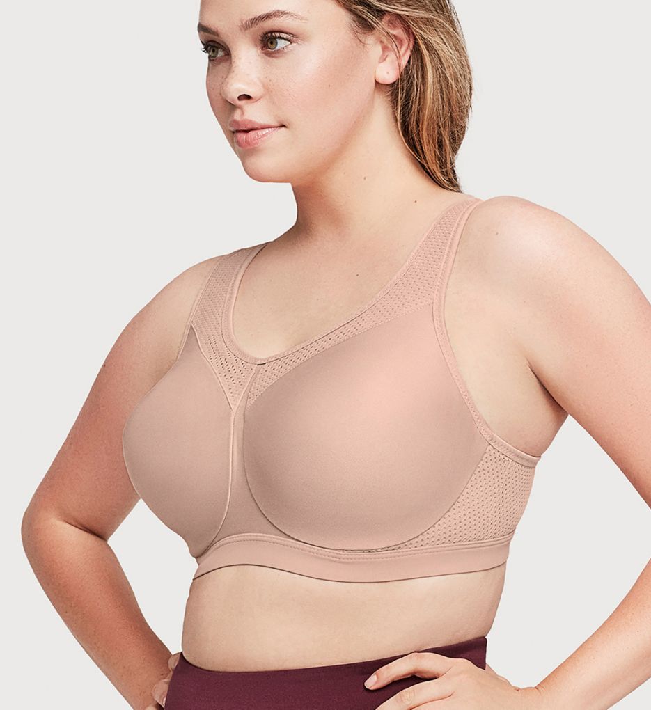 Glamorise Bra: Zip-Front Full-Figure Underwire High-Impact Sports