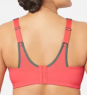 Elite Performance Adjustable Underwire Sports Bra Coral/Grey 36B