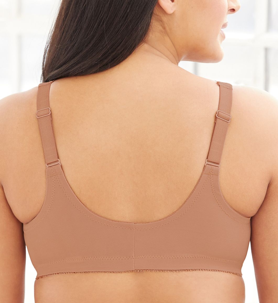 Glamorise Wonderwire Stretch Lace Front Closure Bra Cappuccino 48G  - Image 2