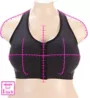 Glamorise Zip Up Front Close Sports Bra 9266 - Image 3