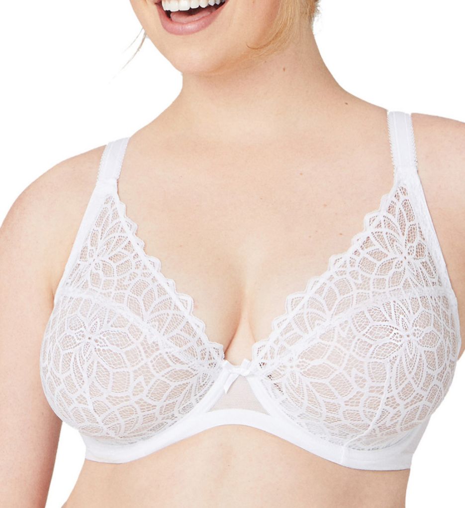 Glamorise (2139425): Glamorise 9850 Elegance All Lace Wonderwire Bra (White 34C)