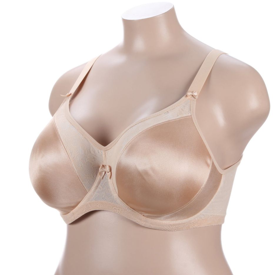 Wireless Plus Size Bra Wide Strap Unlined Minimizer Full Coverage 36 38 40  42 44 46 48 50 52 / C D E F G H I ( 46D, Cocoa)