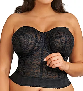 Lace Longline Bra Black 34B