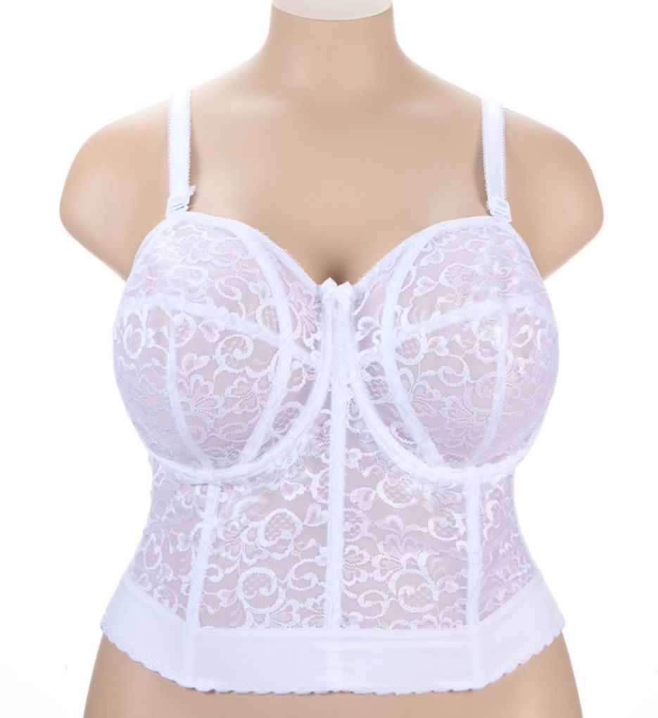 Goddess Lace Longline Bra White 48C  - Image 1