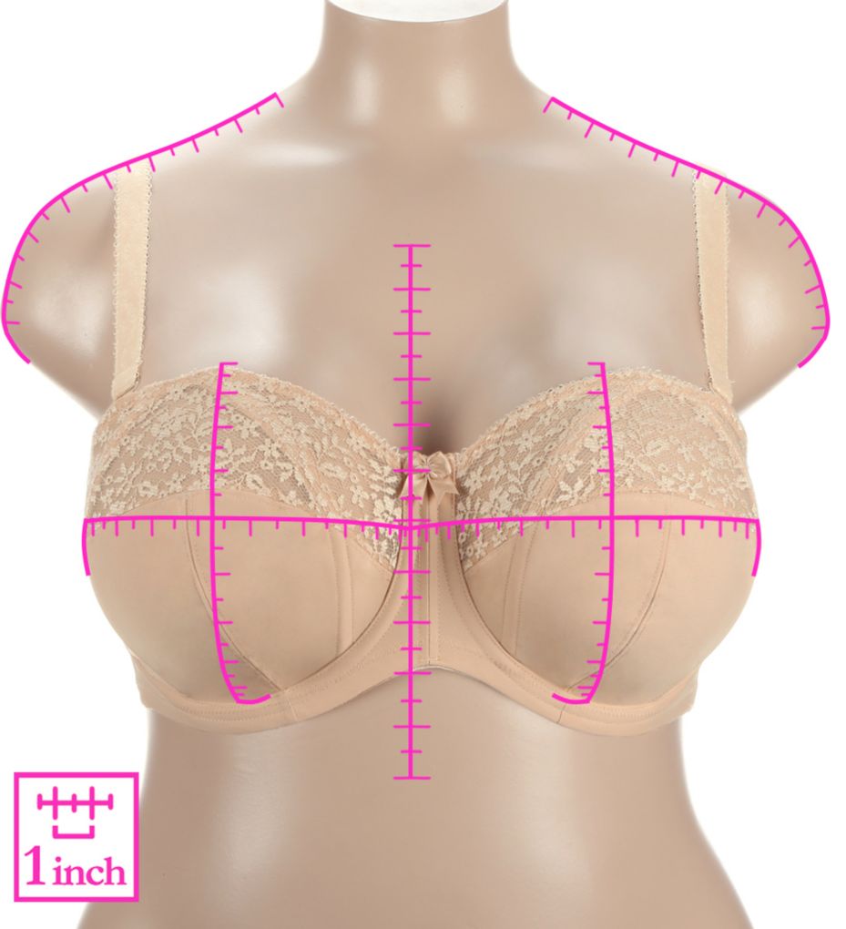 Goddess Adelaide Underwire Strapless Multiway #6663 Nude US Sz 34J/ UK 34GG  New