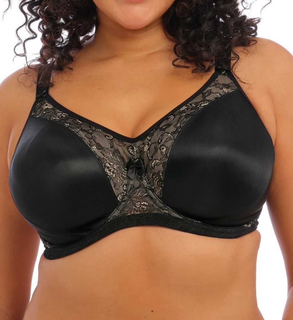 Wireless Plus Size Bra Wide Strap Unlined Minimizer Full Coverage 36 38 40  42 44 46 48 50 52 / C D E F G H I ( 46D, Cocoa)