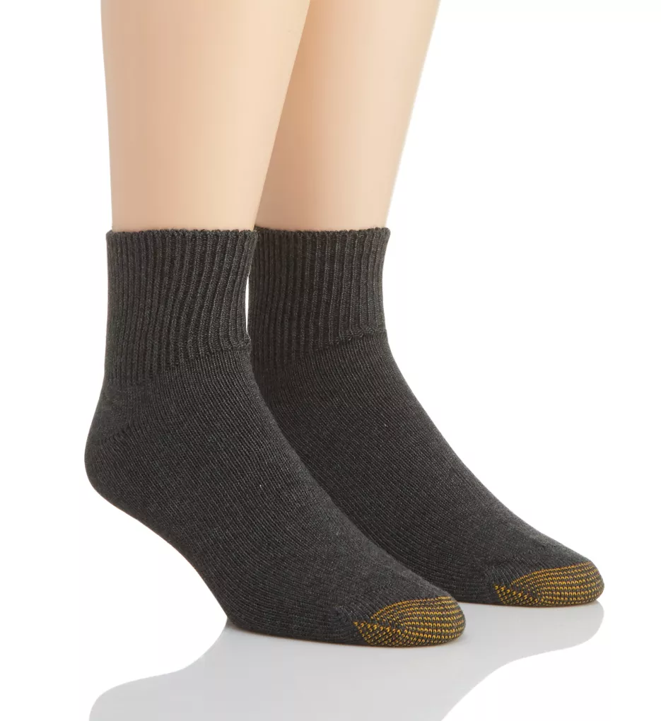 Wellness Non Binding Rayon Quarter Sock - 2 Pack Chcoal O/S