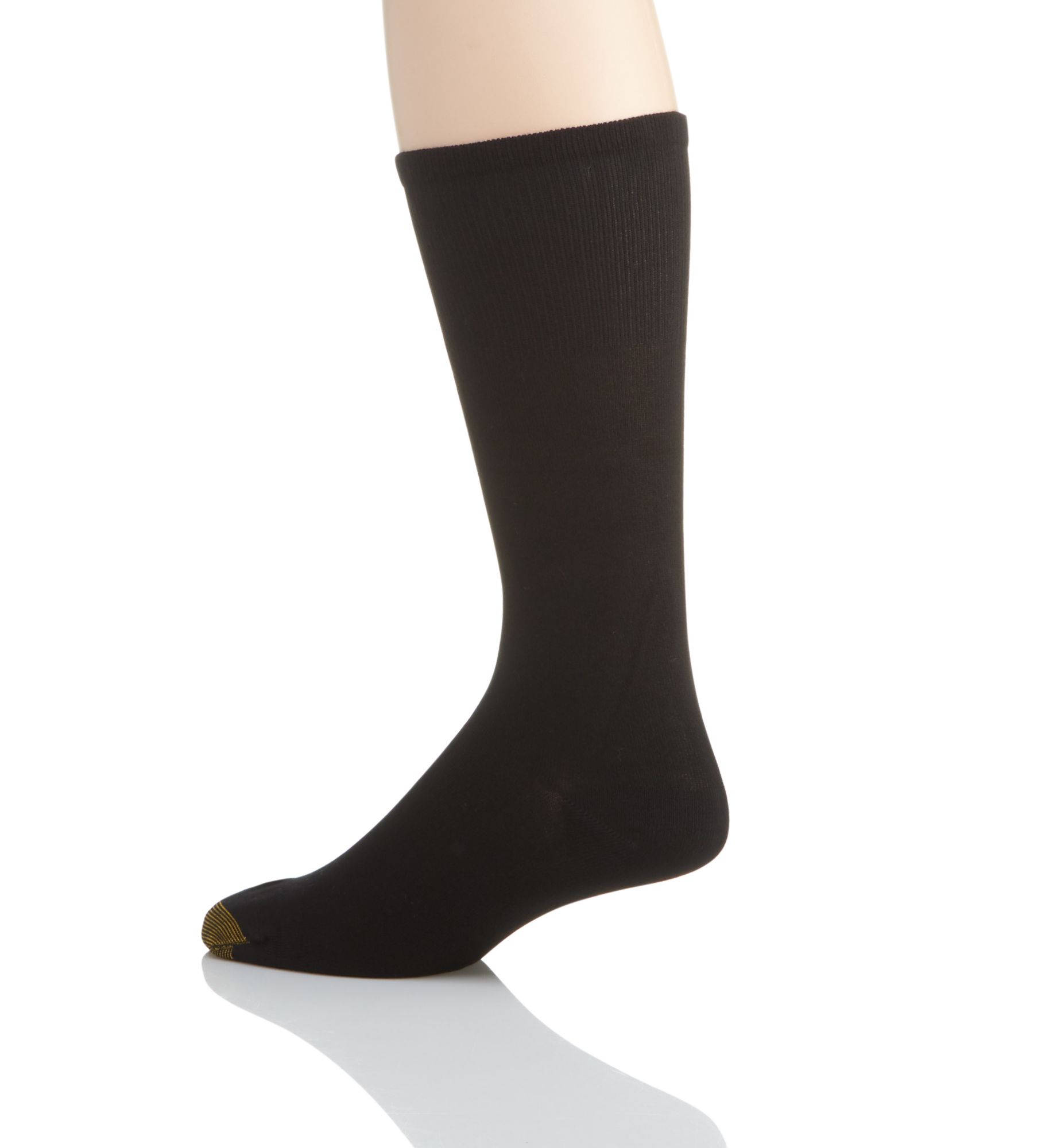 Gold Toe Metropolitan kuitjurk voor heren, 3 paar, zwart, One Size