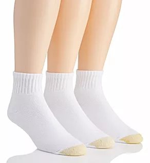 Ultra Tec Quarter Socks - 3 Pack WHT O/S